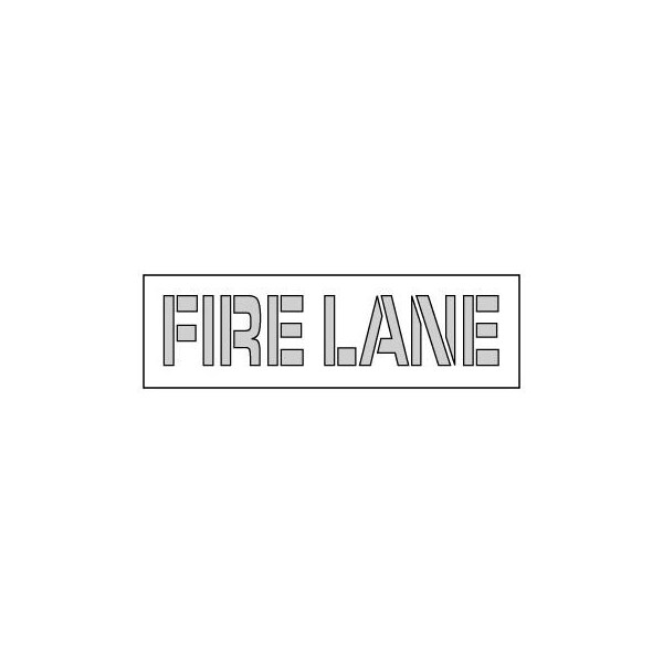 National Marker Co Parking Lot Stencil 61x8 - Fire Lane PMS45 - main